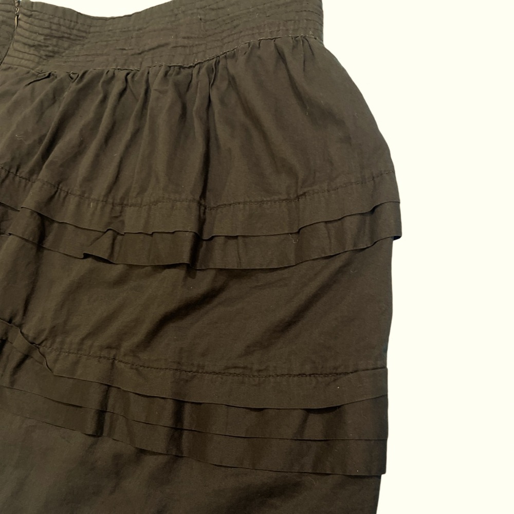 O’Neill black ruffle mini skirt, layered, cotton, size 7 beachy cute - Picture 2 of 4